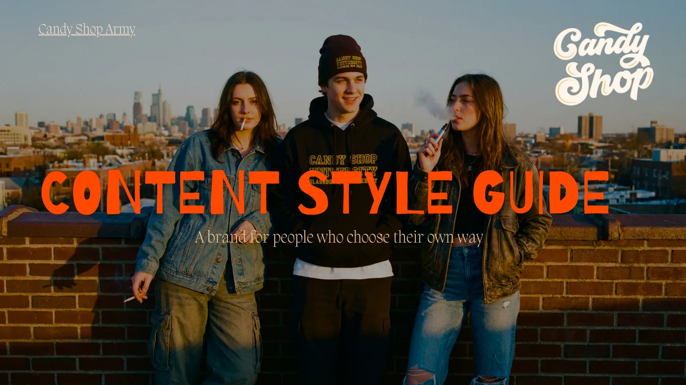 Candy Shop content style guide cover